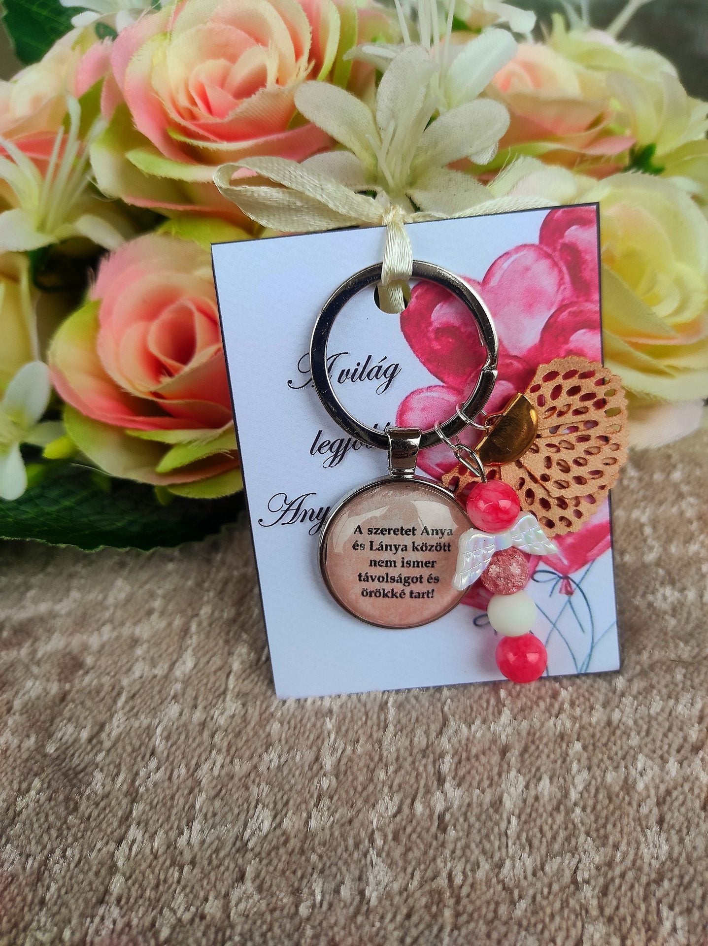 Anya lánya / fia kulcstartó